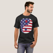 Verenigde Staten Vlag Ying en Yang T-shirt (Voorkant volledig)