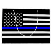 Verenigde Staten vlaggen het Thin Blue Line Theme Large Cadeautasje (Achterkant)