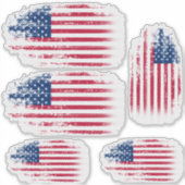 Verenigde Staten vlaggen vinylsticker op maat Sticker (Voorkant)