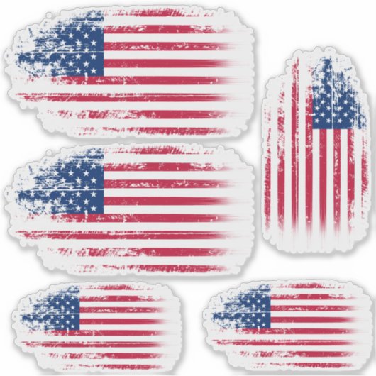 Verenigde Staten vlaggen vinylsticker op maat Sticker (Voorkant)