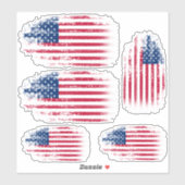Verenigde Staten vlaggen vinylsticker op maat Sticker (Vel)