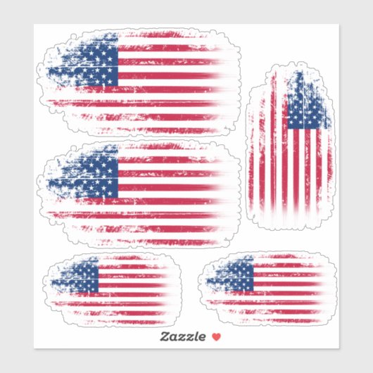 Verenigde Staten vlaggen vinylsticker op maat Sticker (Vel)