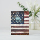  Verenigde Staten Vlaggengrafiek Briefkaart (Staand voorkant)
