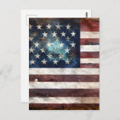  Verenigde Staten Vlaggengrafiek Briefkaart (Voorkant / Achterkant)