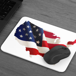 Verenigde Staten Vlaggenkaart Mousepad Muismat