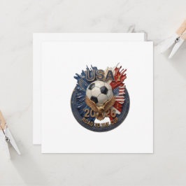 Verenigde Staten Voetbal Fan Kunst | Illustratie | Kaart