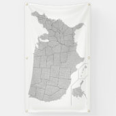 Verenigde Staten volgen County Kaart Spandoek (Verticaal)