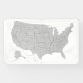 Verenigde Staten volgen County Kaart Spandoek (Horizontaal)