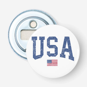 Verenigde Staten Vrouwen Mannen Kinder Patriottisc Button Flesopener