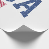 Verenigde Staten Vrouwen Mannen Kinder Patriottisc Cadeaupapier (Hoek)