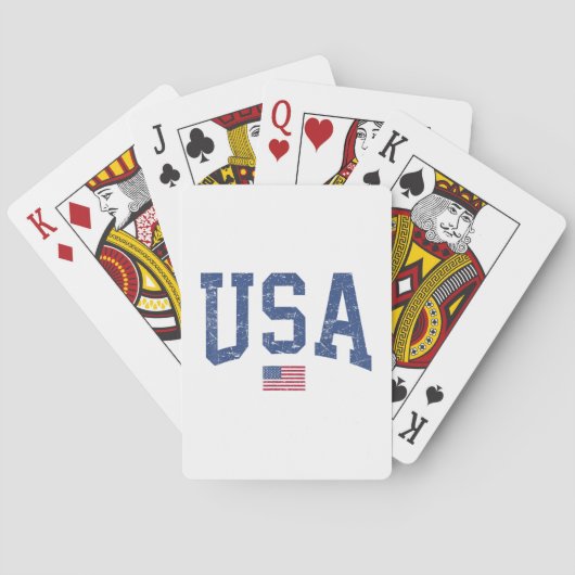 Verenigde Staten Vrouwen Mannen Kinder Patriottisc Pokerkaarten (Achterkant)
