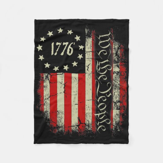 Verenigde Staten VS Vlag Patriottisch 4e Juli Amer Fleece Deken (Voorkant)