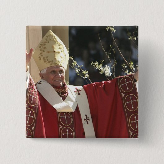 Verenigde Staten, Washington, D.C. Paus Benedictus Vierkante Button 5,1 Cm (Voorkant)