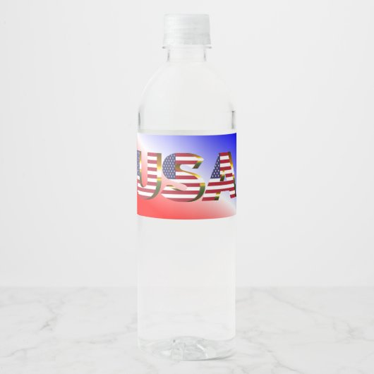 Verenigde Staten Waterfles Etiket (Voorkant)