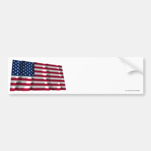 Verenigde Staten Waving Flag Bumpersticker (Voorkant)