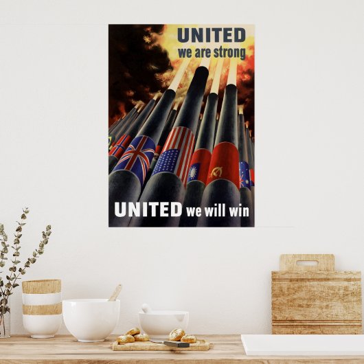 Verenigde Staten we zijn sterk Poster (Keuken)