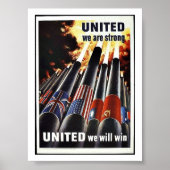 Verenigde Staten we zijn sterk Poster (Voorkant)