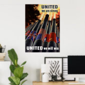 Verenigde Staten we zijn sterk Poster (Thuiskantoor)