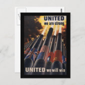 Verenigde Staten we zijn sterk verenigd en we zull Briefkaart (Voorkant / Achterkant)