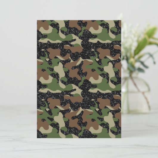 Verenigde Staten Woodland Camo Camouflage Army (vo Kaart (Staand voorkant)