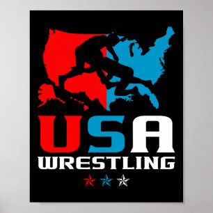 Verenigde Staten Wrestling Independence Day Americ Poster