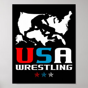 Verenigde Staten Wrestling Independence Day Americ Poster