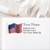 Verenigde Staten wuivend vlag Etiket (Insitu)