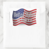 Verenigde Staten wuivend vlag Rechthoekige Sticker (Tas)