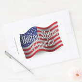 Verenigde Staten wuivend vlag Rechthoekige Sticker (Envelop)