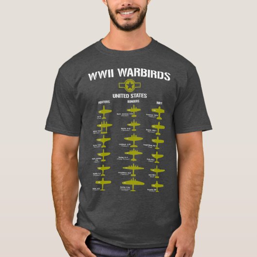 Verenigde Staten WW2 Warvogels T-shirt (Voorkant)