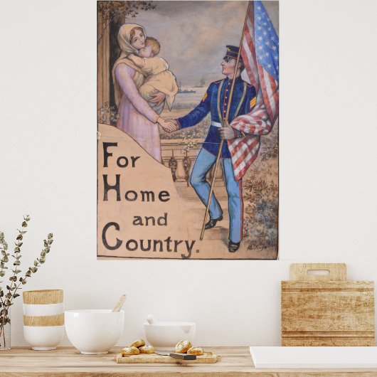 Verenigde Staten WWI Propaganda Poster (Keuken)
