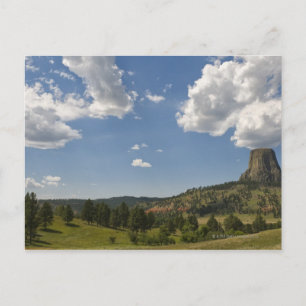 Verenigde Staten, Wyoming, Wolken boven Duivelstor Briefkaart