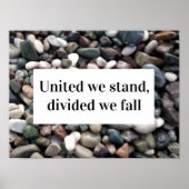 Verenigde Staten zijn verdeeld over herfst gezegde Poster (Voorkant)