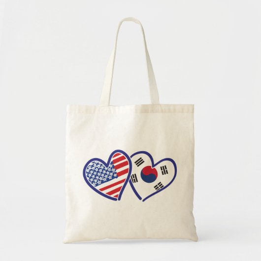 Verenigde Staten Zuid-Korea houdt van hart Tote Bag (Voorkant)