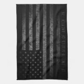 Verenigde Staten Zwart  Amerikaanse vlag Theedoek (Verticaal)