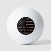 Verenigde Staten Zwart en Roze Grunge Amerikaanse Golfballen (Voorkant)