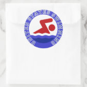 Verenigde Staten zwemmen Ronde Sticker (Tas)