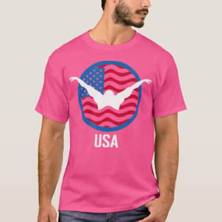 Verenigde Staten Zwemmen Verenigde Staten Zomer Zw T-shirt