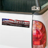 VERENIGDE WIJ STAAN BUMPERSTICKER (Op Truck)