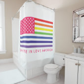 Verenigen in liefde Amerika - Douchegordijn (In situ)