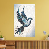 Verenmozaïek - Elegante Vogel Canvas Afdruk (Insitu (Woonkamer))