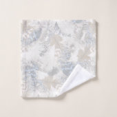 Verenveren, grijs, beige en blauw, vogel, licht, bad handdoek (Wasdoekje)