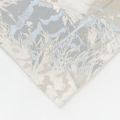 Verenveren, grijs, beige en blauw, vogel, licht, fleece deken (Hoek)