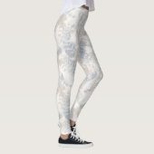 Verenveren, grijs, beige en blauw, vogel, licht, leggings (Rechts)