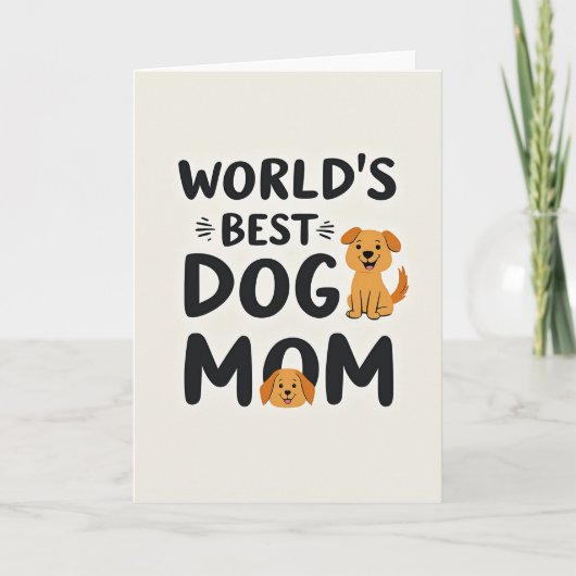 Vererende Hond Moeder Kaart (Voorkant)