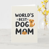 Vererende Hond Moeder Kaart (Gele Bloem)