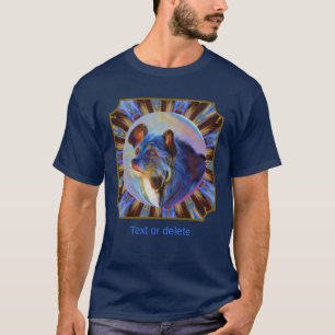 Vererende hondenogen Abstracte dierlijke kunst Per T-shirt