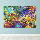 Verf Abstract gooien Canvas Afdruk (Insitu (Houten vloer))
