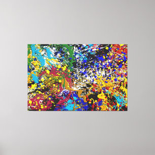 Verf Abstract gooien Canvas Afdruk