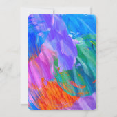 Verf Abstract lijst voor met verjaardagsballonnen Kaart (Achterkant)